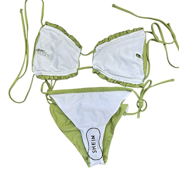 Green Ruched Bikini Set - Picture 3 of 3